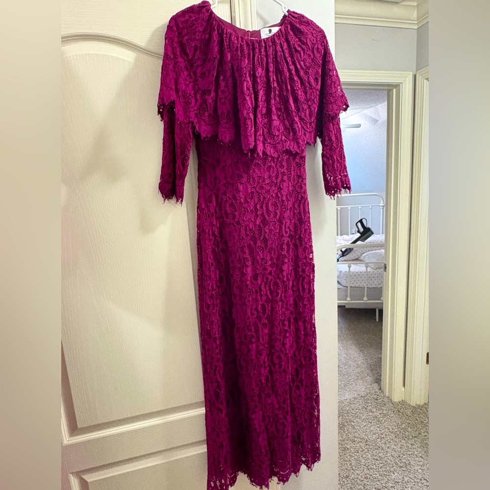 Dainty Jewells Pink Ruffled Tiered Maxi Gown
